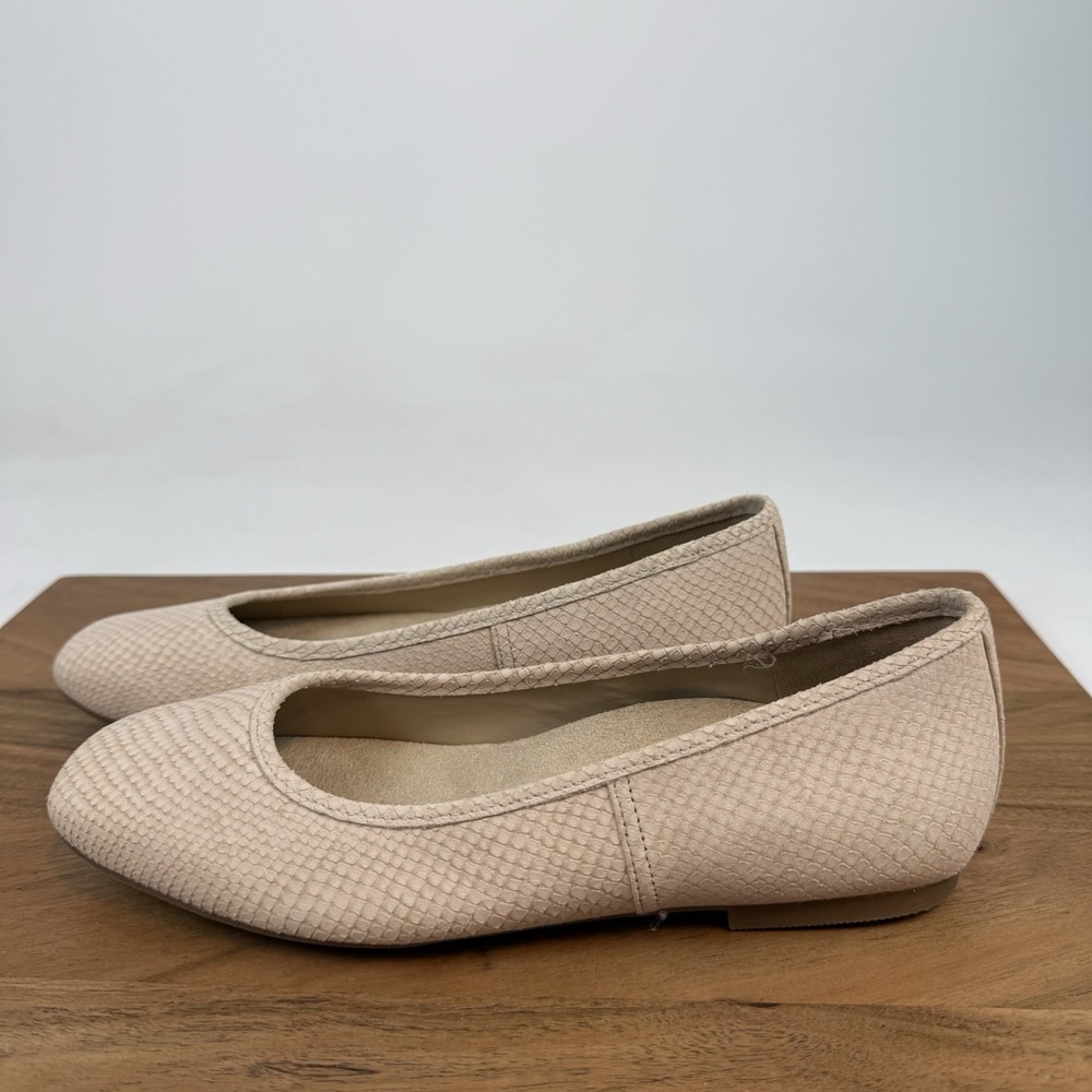 New Womens Vionic Orinda Square Toe Flat Rose Leather Shoes Size 7 M - Picture 2 of 8